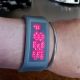 MATRIX CUFF - VERY RARE VINTAGE SCROLLING LED WATCH IN TRANSLUCENT GEL CASE