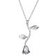 ROSE FLOWER DROP PENDANT NECKLACE VALENTINE'S WOMEN'S JEWELRY GIFT