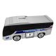 TRAVEL BUS MINIATURE GREYHOUND STYLE TOURBUS COLLECTIBLE MINI CLOCK