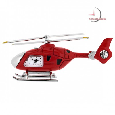 HELICOPTER MINIATURE EUROCOPTER 135-175 COLLECTIBLE AVIATION MINI CLOCK 