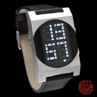 white dot matrix led watch - digitbeat