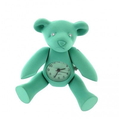 TEDDY BEAR MINIATURE ANIMAL METAL COLLECTIBLE MINI CLOCK GIFT IDEA 