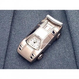 Miniature Clock, Mini Silver Lamborghini Car