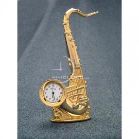 Miniature Clock, Mini Gold Saxaphone #2