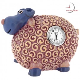 Sheep, Animal  Coin Bank Miniature Clocks, Mini Clock
