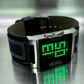 BOXY LED Watch - Dot Matrix CW Green