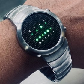 01 The One Binary LED Watch, SAMUI MOON - Green Custom