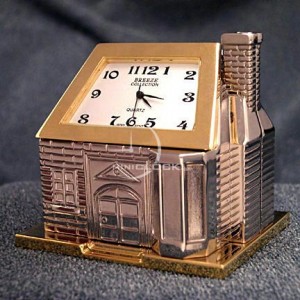 Miniature Clock, Mini 2 Tone House, Home, Real Estate