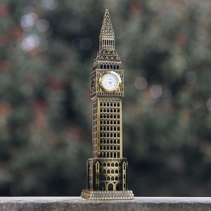 BIG BEN MINIATURE LONDON UK LANDMARK TOWER BUILDING COLLECTIBLE TRAVEL DESKTOP MINI CLOCK 