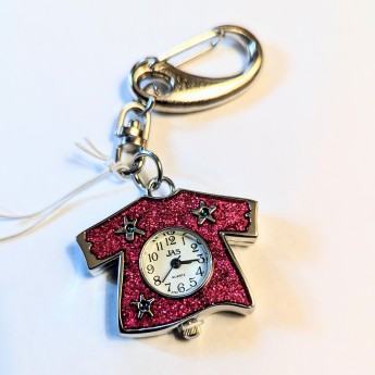 KEYCHAIN, Collectible Novelty Pink Sparkle Tshirt