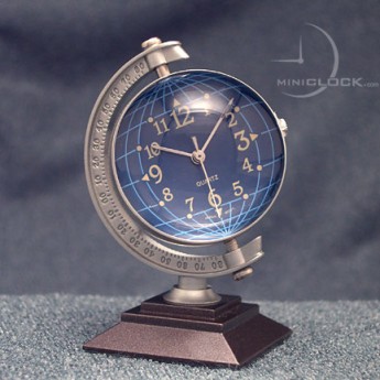 Miniature Clocks, World Map & Globe Spinning Mini Clock