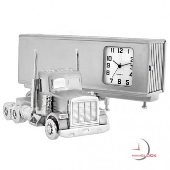 Miniature Clock, Collectible Tractor Trailer SEMI TRUCK