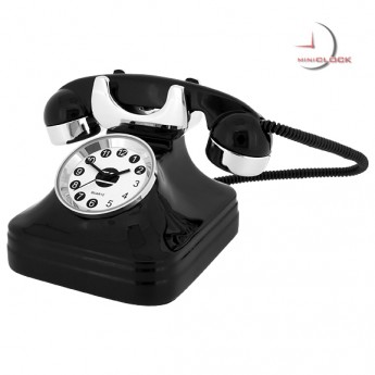 RETRO TELEPHONE VINTAGE STYLE MINIATURE PHONE COLLECTIBLE MINI CLOCK GIFT 