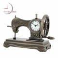 SEWING MACHINE MINIATURE VINTAGE SINGER STYLE COLLECTIBLE MINI CLOCK 