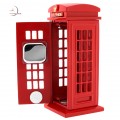 Miniature Clock, Deluxe Collectible Red PHONE BOOTH