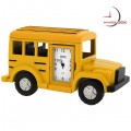 Miniature Clock, Yellow Classic School Bus Mini Clock