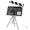 Mini Clock, Collectible Movie Directors CLAP BOARD - Black
