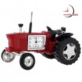 Mini Clock, Vintage Red FARM TRACTOR w/ Moving Wheels