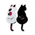 CREATIVE CAT WAGGING TAIL WALL CLOCK HOME DECOR DESIGN