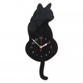 CREATIVE CAT WAGGING TAIL WALL CLOCK HOME DECOR DESIGN