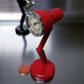 OFFICE MINIATURE DESK LAMP CLOCK RED