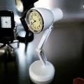 DESK LAMP MINIATURE OFFICE WORKSPACE FURNITURE COLLECTIBLE MINI CLOCK GIFT 