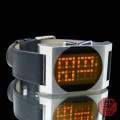 orange dot matrix led watch - digitbeat