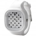FLEX CLASSIC WATCH WITH POLKA DOTS AND WHITE SILICONE STRAP