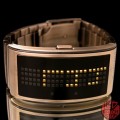 GIORDANO Fashion - Curve LED Watch - Alarm /Yellow/Anti SS