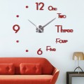 GIANT DIY 3D WALL CLOCK W STYLISH NUMBERS & WORDS