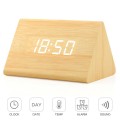WOOD LED ALARM CLOCK with SOUND CONTROL