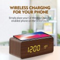 ALARM CLOCK WIRELESS PHONE CHARGER with BIG LED DISPLAY & SOUND CONTROL