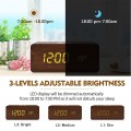 ALARM CLOCK WIRELESS PHONE CHARGER with BIG LED DISPLAY & SOUND CONTROL