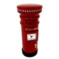 RED POST BOX BRITISH ROYAL MAIL MINIATURE DESK CLOCK 