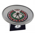 ROULETTE WHEEL MINIATURE CASINO COLLECTIBLE GAMBLING MINI CLOCK - SPINS! 