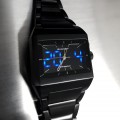 LWS SHADOW WATCH STAINLESS STEEL DUAL TIMEZONE HYBRID ANALOG LED UNISEX JAPANESE WATCHES 
