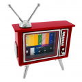 TELEVISION MINIATURE RETRO TUBE TV HOME ENTERTAINMENT COLLECTIBLE MINI CLOCK